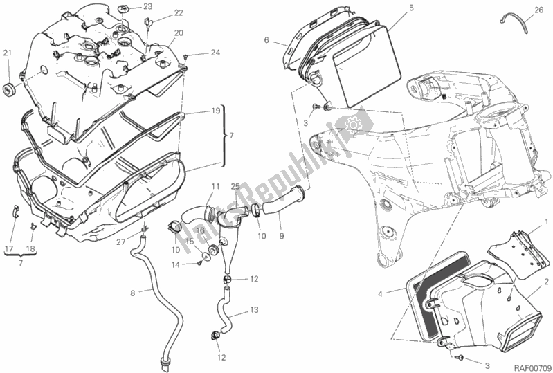 Toutes les pièces pour le Entrée D'air - Reniflard D'huile du Ducati Superbike Superleggera V4 998 2020